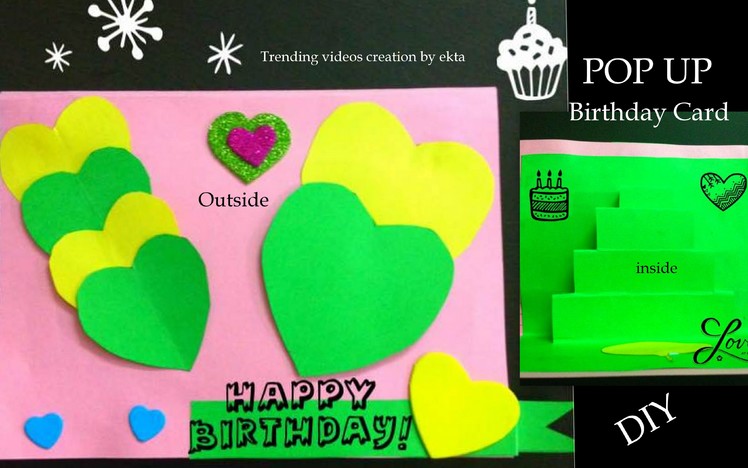 Birthday Card : Paper and Handmade Beautiful | Pop-Up Card Tutorial | Easy DIY Birthday Cards