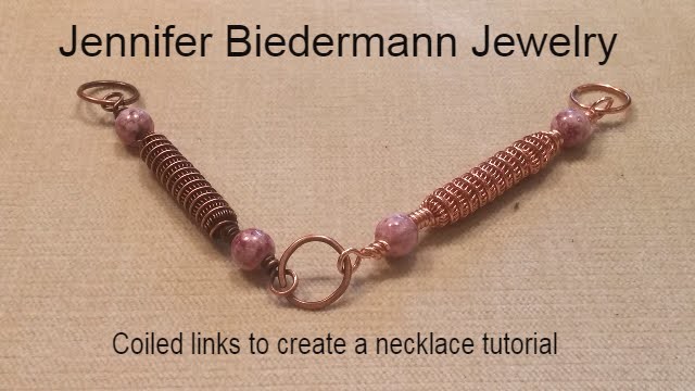 Coils and pearls link necklace tutorial