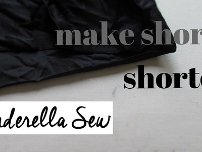 Cut shorts shorter - How to shorten a pair of shorts - Cinderella Sew - Easy DIY fashion tutorials