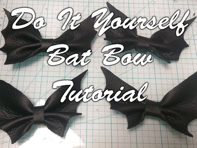 ✂ DIY Bat Bow Tutorial - Real Leather & No Sew!! Easy Goth Accessories! ✂