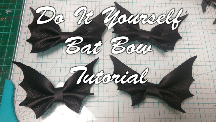 ✂ DIY Bat Bow Tutorial - Real Leather & No Sew!! Easy Goth Accessories! ✂