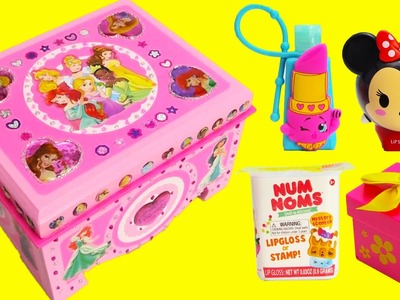 DIY Disney Princess Treasure Box with Num Nom Lip Balms, Tsum Tsum, Shopkins and More