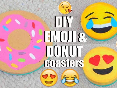 DIY Donut and Emoji Coasters |PastelPandaz