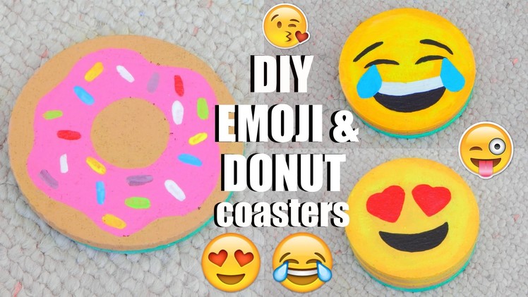 DIY Donut and Emoji Coasters |PastelPandaz