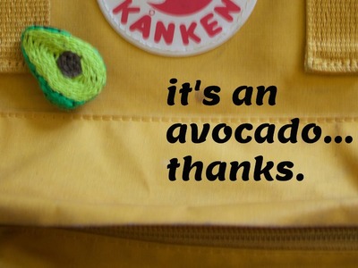 Diy embroidered avocado patch