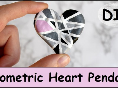 DIY Geometric Heart Pendant | Salt Dough