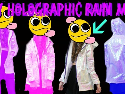 Diy holographic raincoat. mac | Fake it to make it #8