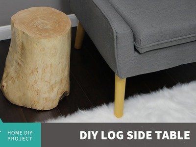 DIY Log Side Table