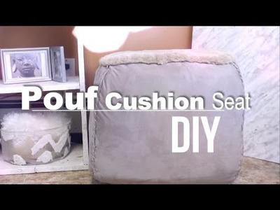 DIY: Pouf Cushion Sit | RECYCLED from Old Couch Cushion | Ottoman