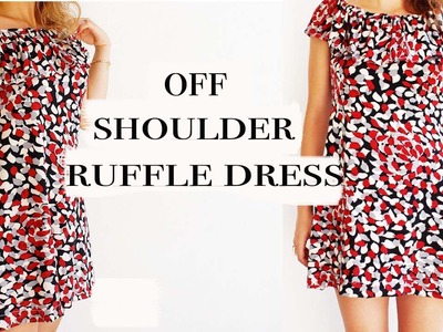 DIY Ruffle-off shoulder dress
