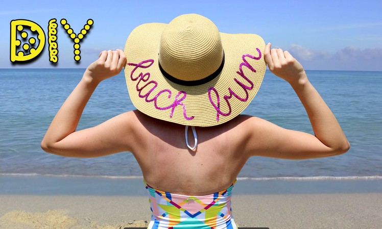 DIY Sequin Floppy Hat: Beach Bum || Lucykiins