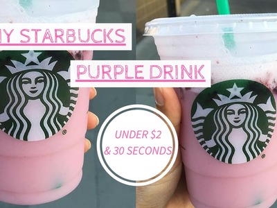 DIY Starbucks Pink. Purple Drink Recipe (Under $2 & 30 seconds)