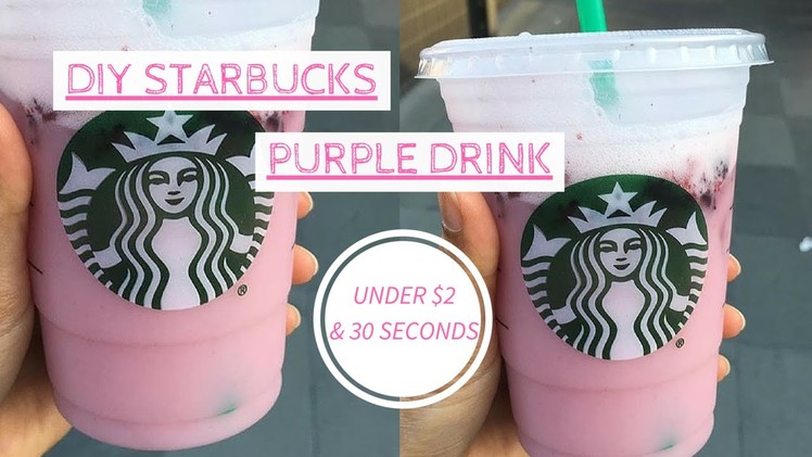 DIY Starbucks Pink. Purple Drink Recipe (Under $2 & 30 seconds)