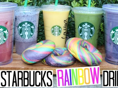 DIY Starbucks Rainbow Drinks! Easy & Healthy Alternatives
