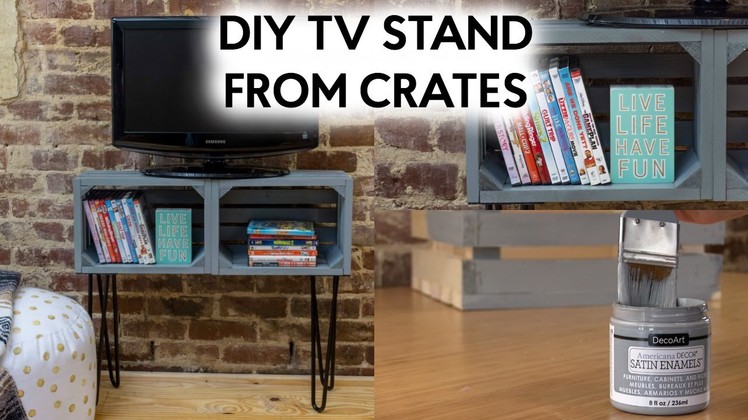 DIY TV Stand | Dorm Decor