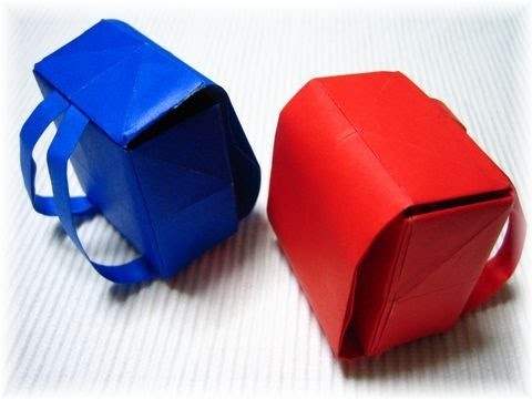Easy Origami | Schoolbag Origami | Origami Tutorial
