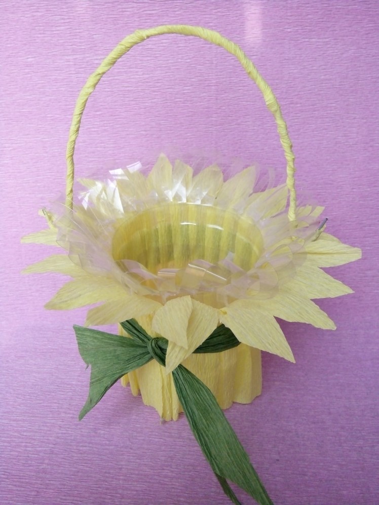 How to make basket from plastic bottles | Làm giỏ hoa từ chai nhựa
