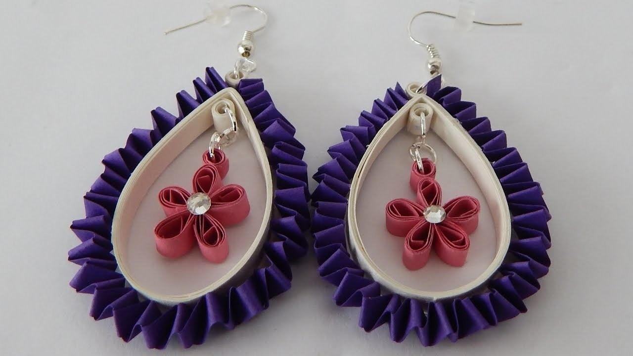 How to make quilling earrings quilling   DIY (tutorial + free pattern)
