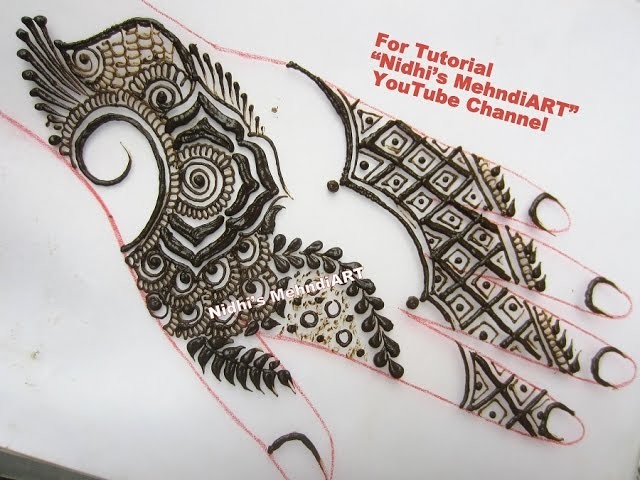 Modern Rose Traditional Henna Mehndi Design Tutorial for Back Hand