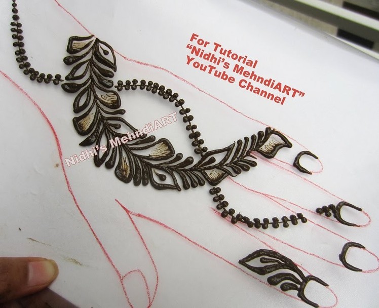 New Shaded Leaves Back Hand Strip Henna Mehndi Design Tutorial