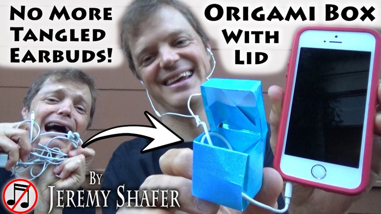 Origami No-Tangled Earbuds Box with Lid (no music)