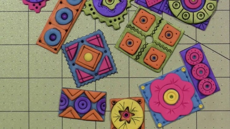 Polymer Clay tile tutorial; Geometric Patterns