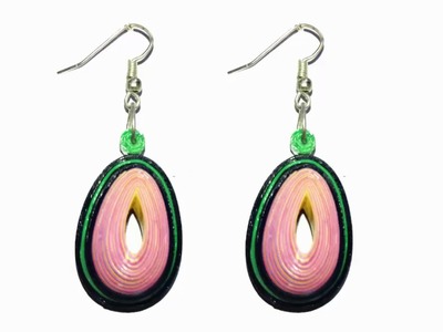 Quilling earring - water proof quilling papers earring making tutorial