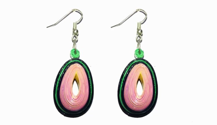 Quilling earring - water proof quilling papers earring making tutorial