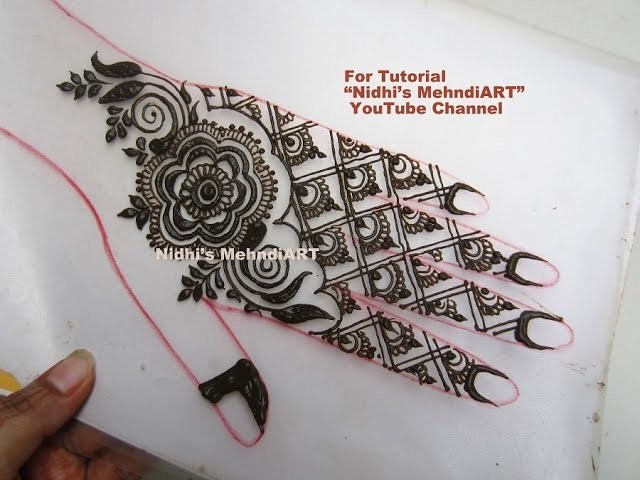 Simple Indo Western Arabic Henna Mehndi Design Tutorial for Beginners