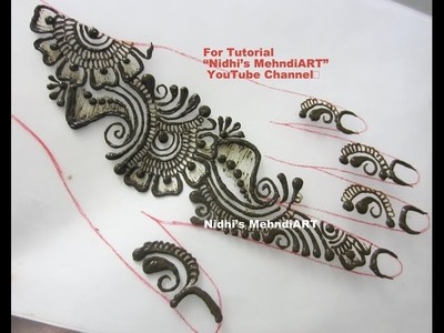 Simple Repeatable Shaded Arabic Henna Mehndi Design Tutorial