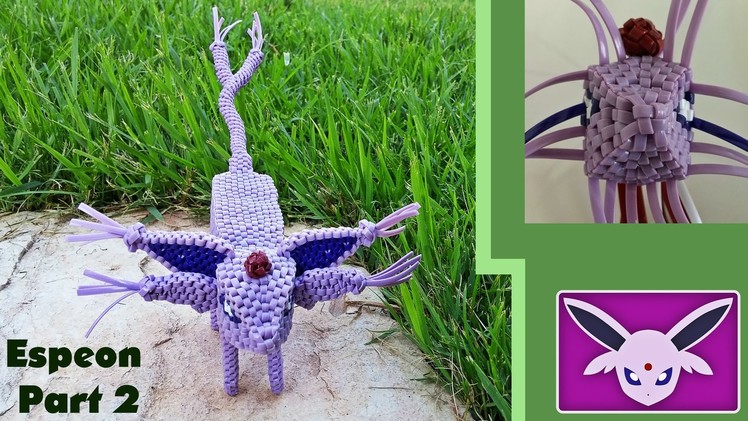 The Espeon (Pokemon #196) Lanyard.Scoubidou Tutorial Part 2 - Continuing the head