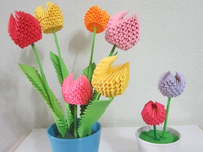 TUTORIAL - 3D Origami Tulip