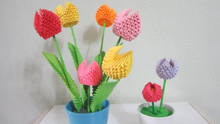 TUTORIAL - 3D Origami Tulip