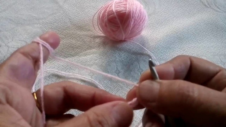77-Crochet for beginners.First loop(Slip stitch).Chain.Single Crochet (Hindi.Urdu) India(part-1)6.7.