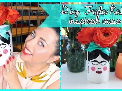 D.I.Y. Frida Khalo inspired vase - Vaso decorato fai da te ispirato a Frida Kahlo| Giugizu