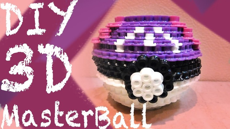 DIY: 3D MasterBall from Pokemon | Bead Sprites (Perler.Hama.Arktal Beads)