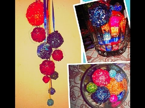 DIY , home decor out of waste. Recycle old and useless aluminium foil into wall hanging