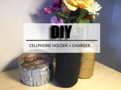 DIY | IPHONE HOLDER MADE WITH A SMALL TREE TRUNK