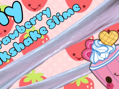 DIY Strawberry Milkshake Slime! Squishy Fluffy No Borax Recipe!