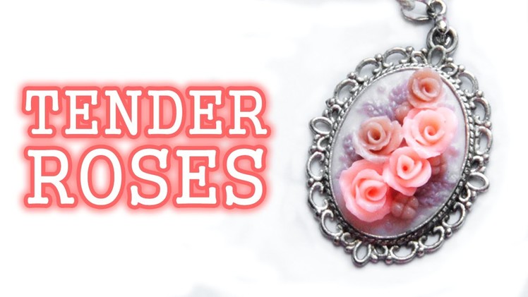 DIY Tender Roses Necklace - Polymer clay tutorial