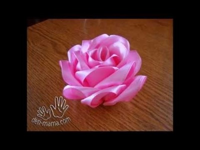Handmade Craft Ideas - DIY Satin Flowers .