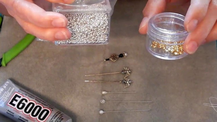 How I make stick pins  hat pins