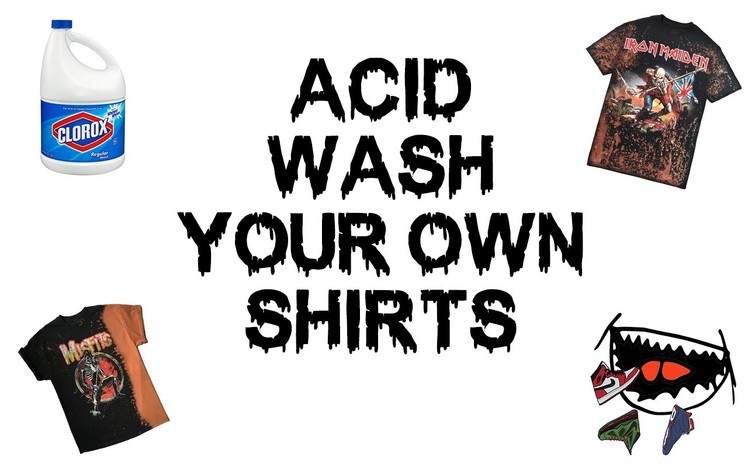 How to Acid Wash Shirts Using Bleach