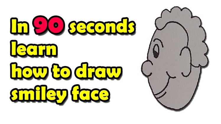 How to draw a smiley face emoji for kids easy and simple