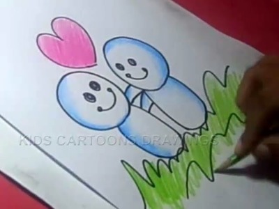 How to Draw Friendship Greeting Step by Step