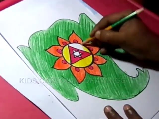 How to Draw Lord Ganesha. Vinayaka Color Drawing for Kids Step by step