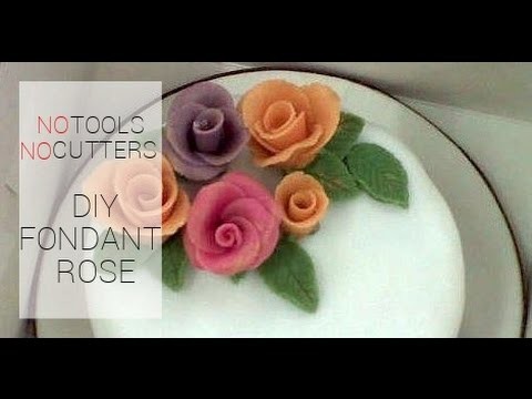 How to Make a Fondant Rose Without Tools or Cutter (For Beginners)