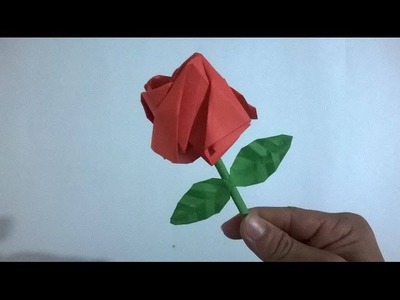 How to make a paper rose origami - ORIGAMI: ROSA DE PAPEL