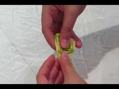 How to make a rose with coconut leaf?