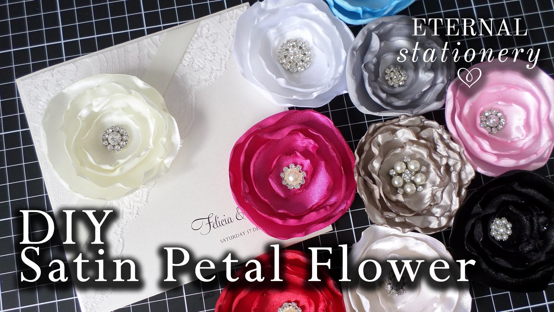 How to make a satin material flower | DIY invitations